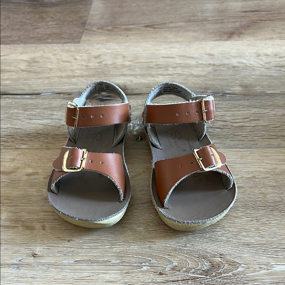 Brown Leather Kids Sandals